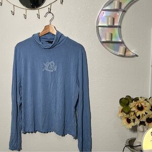 Forever 21 Blue Angel Embroidered Sweatshirt